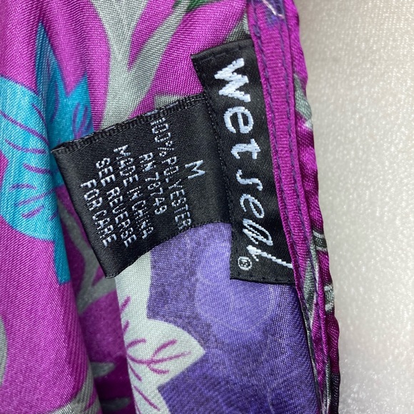 Wet Seal Purple and Blue Floral Kimono - Picture 4 of 6